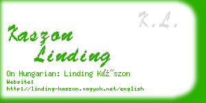 kaszon linding business card